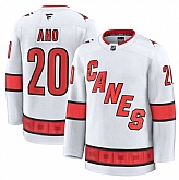 Men's Carolina Hurricanes #20 Sebastian Aho White 2024-25 Away Stitched Hockey Jersey Dzhi,baseball caps,new era cap wholesale,wholesale hats