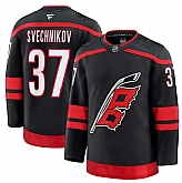 Men's Carolina Hurricanes #37 Andrei Svechnikov Black 2024-25 Home Stitched Hockey Jersey Dzhi,baseball caps,new era cap wholesale,wholesale hats