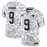 Men's Carolina Panthers #9 Bryce Young 2024 Arctic Camo Salute To Service Limited Stitched Jersey Dyin,baseball caps,new era cap wholesale,wholesale hats