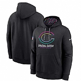 Men's Chicago Bears Black 2024 Crucial Catch Club Pullover Hoodie,baseball caps,new era cap wholesale,wholesale hats