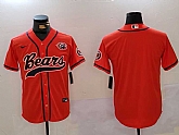 Men's Chicago Bears Blank Orange Throwback With Patch Cool Base Stitched Baseball Jersey,baseball caps,new era cap wholesale,wholesale hats