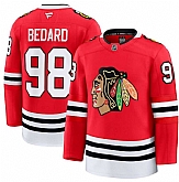 Men's Chicago Blackhawks #98 Connor Bedard Red 2024-25 Home Stitched Hockey Jersey Dzhi,baseball caps,new era cap wholesale,wholesale hats