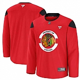 Men's Chicago Blackhawks Red 2024-25 Team Practice Stitched Hockey Jersey Dzhi,baseball caps,new era cap wholesale,wholesale hats