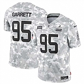 Men's Cleveland Browns #95 Myles Garrett 2024 Arctic Camo Salute To Service Limited Stitched Jersey Dyin,baseball caps,new era cap wholesale,wholesale hats