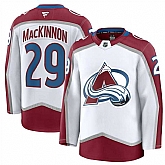 Men's Colorado Avalanche #29 Nathan MacKinnon White 2024-25 Away Stitched Jersey Dzhi,baseball caps,new era cap wholesale,wholesale hats