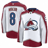 Men's Colorado Avalanche #8 Cale Makar White 2024-25 Away Stitched Jersey Dzhi,baseball caps,new era cap wholesale,wholesale hats