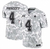 Men's Dallas Cowboys #4 Dak Prescott 2024 Arctic Camo Salute To Service Limited Stitched Jersey Dyin,baseball caps,new era cap wholesale,wholesale hats