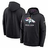 Men's Denver Broncos Black 2024 Crucial Catch Club Pullover Hoodie,baseball caps,new era cap wholesale,wholesale hats