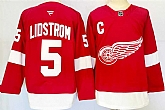 Men's Detroit Red Wings #5 Nicklas Lidstrom Red 2024-25 Stitched Jersey,baseball caps,new era cap wholesale,wholesale hats