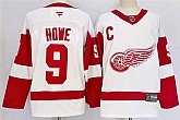 Men's Detroit Red Wings #9 Gordie Howe White 2024-25 Stitched Jersey,baseball caps,new era cap wholesale,wholesale hats