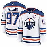 Men's Edmonton Oilers #97 Connor McDavid White 2024-25 Away Stitched Hockey Jersey Dzhi,baseball caps,new era cap wholesale,wholesale hats