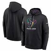 Men's Houston Texans Black 2024 Crucial Catch Club Pullover Hoodie,baseball caps,new era cap wholesale,wholesale hats