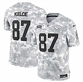 Men's Kansas City Chiefs #87 Travis Kelce 2024 Arctic Camo Salute To Service Limited Stitched Jersey Dyin,baseball caps,new era cap wholesale,wholesale hats