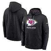 Men's Kansas City Chiefs Black 2024 Crucial Catch Club Pullover Hoodie,baseball caps,new era cap wholesale,wholesale hats