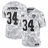 Men's Las Vegas Raiders #34 Bo Jackson 2024 Arctic Camo Salute To Service Limited Stitched Jersey Dyin,baseball caps,new era cap wholesale,wholesale hats