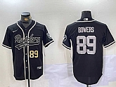 Men's Las Vegas Raiders #89 Brock Bowers Black Cool Base Stitched Baseball Jerseys,baseball caps,new era cap wholesale,wholesale hats