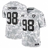 Men's Las Vegas Raiders #98 Maxx Crosby 2024 Arctic Camo Salute To Service Limited Stitched Jersey Dyin,baseball caps,new era cap wholesale,wholesale hats