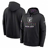 Men's Las Vegas Raiders Black 2024 Crucial Catch Club Pullover Hoodie,baseball caps,new era cap wholesale,wholesale hats