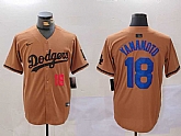 Men's Los Angeles Dodgers #18 Yoshinobu Yamamoto Number Olive Cool Base Limited Stitched Jersey,baseball caps,new era cap wholesale,wholesale hats