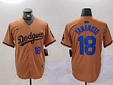 Men's Los Angeles Dodgers #18 Yoshinobu Yamamoto Number Olive Cool Base Limited Stitched Jerseys,baseball caps,new era cap wholesale,wholesale hats