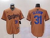 Men's Los Angeles Dodgers #31 Tyler Glasnow Number Olive Cool Base Limited Stitched Jerseys,baseball caps,new era cap wholesale,wholesale hats