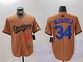 Men's Los Angeles Dodgers #34 Toro Valenzuela Number Olive Cool Base Limited Stitched Jersey,baseball caps,new era cap wholesale,wholesale hats