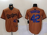 Men's Los Angeles Dodgers #42 Jackie Robinson Number Olive Cool Base Limited Stitched Jerseys,baseball caps,new era cap wholesale,wholesale hats