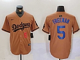 Men's Los Angeles Dodgers #5 Freddie Freeman Number Olive Cool Base Limited Stitched Jersey,baseball caps,new era cap wholesale,wholesale hats