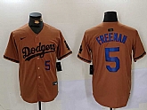 Men's Los Angeles Dodgers #5 Freddie Freeman Number Olive Cool Base Limited Stitched Jerseys,baseball caps,new era cap wholesale,wholesale hats