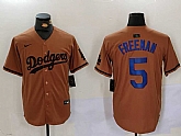 Men's Los Angeles Dodgers #5 Freddie Freeman Olive Cool Base Limited Stitched Jersey,baseball caps,new era cap wholesale,wholesale hats