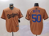 Men's Los Angeles Dodgers #50 Mookie Betts Olive Cool Base Limited Stitched Jersey,baseball caps,new era cap wholesale,wholesale hats