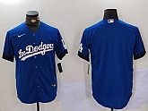 Men's Los Angeles Dodgers Blank Blue City Connect Cool Base Stitched Baseball Jersey,baseball caps,new era cap wholesale,wholesale hats