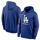 Men's Los Angeles Dodgers Royal 2024 Postseason Collection Therma Pullover Hoodie,baseball caps,new era cap wholesale,wholesale hats