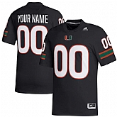 Men's Miami Hurricanes Customized Black Stitched Football Jersey,baseball caps,new era cap wholesale,wholesale hats