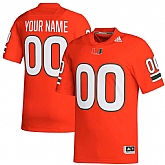 Men's Miami Hurricanes Customized Orange Stitched Football Jersey,baseball caps,new era cap wholesale,wholesale hats