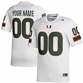 Men's Miami Hurricanes Customized White Stitched Football Jersey,baseball caps,new era cap wholesale,wholesale hats