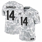 Men's Minnesota Vikings #14 Sam Darnold 2024 F.U.S.E Arctic Camo Salute To Service Limited Stitched Jersey Dyin,baseball caps,new era cap wholesale,wholesale hats