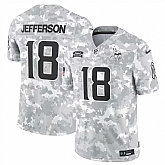 Men's Minnesota Vikings #18 Justin Jefferson 2024 Arctic Camo Salute To Service Limited Stitched Jersey Dyin,baseball caps,new era cap wholesale,wholesale hats