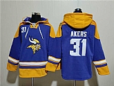 Men's Minnesota Vikings #31 Cam Akers Purple Yellow Ageless Must-Have Lace-Up Pullover Hoodie,baseball caps,new era cap wholesale,wholesale hats