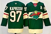 Men's Minnesota Wild #97 Kirill Kaprizov Green 2024-25 With Patch Home Stitched Hockey Jersey,baseball caps,new era cap wholesale,wholesale hats