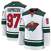 Men's Minnesota Wild #97 Kirill Kaprizov White 2024-25 Away Stitched Hockey Jersey Dzhi,baseball caps,new era cap wholesale,wholesale hats