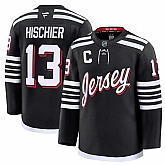 Men's New Jersey Devils #13 Nico Hischier Black 2024-25 Alternate Stitched Hockey Jersey Dzhi,baseball caps,new era cap wholesale,wholesale hats