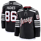 Men's New Jersey Devils #86 Jack Hughes Black 2024-25 Alternate Stitched Hockey Jersey Dzhi,baseball caps,new era cap wholesale,wholesale hats