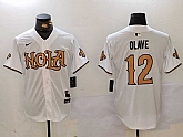 Men's New Orleans Saints #12 Chris Olave Number White Nola Baseball Jerseys,baseball caps,new era cap wholesale,wholesale hats