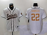 Men's New Orleans Saints #22 Rashid Shaheed White Cool Base Stitched Baseball Jersey,baseball caps,new era cap wholesale,wholesale hats