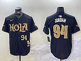 Men's New Orleans Saints #94 Cameron Jordan Black Cool Base Stitched Baseball Jerseys,baseball caps,new era cap wholesale,wholesale hats