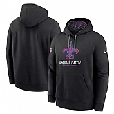 Men's New Orleans Saints Black 2024 Crucial Catch Club Pullover Hoodie,baseball caps,new era cap wholesale,wholesale hats