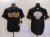 Men's New Orleans Saints Team Big Logo Black Cool Base Stitched Baseball Jersey,baseball caps,new era cap wholesale,wholesale hats