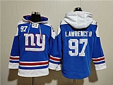 Men's New York Giants #97 Dexter Lawrence II Blue Ageless Must-Have Lace-Up Pullover Hoodie,baseball caps,new era cap wholesale,wholesale hats