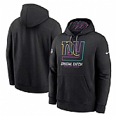 Men's New York Giants Black 2024 Crucial Catch Club Pullover Hoodie,baseball caps,new era cap wholesale,wholesale hats